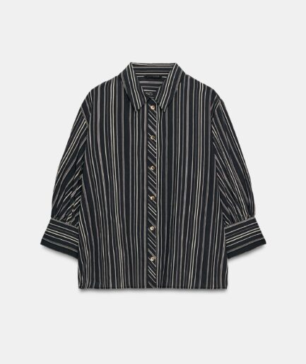 CHEMISE RAYURES MANCHES 3/4
