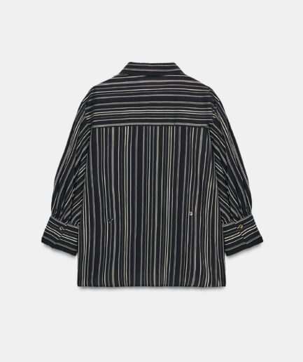 CHEMISE RAYURES MANCHES 3/4
